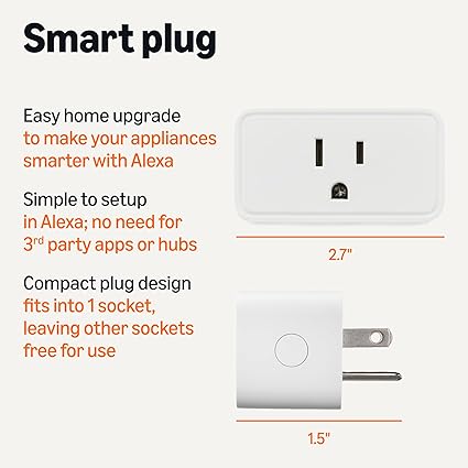 4-Pack Alexa Smart Plug, 2.4GHz Wi-Fi, No Hub