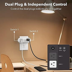 15A Smart WiFi Plug 2-Pack, Works with Alexa